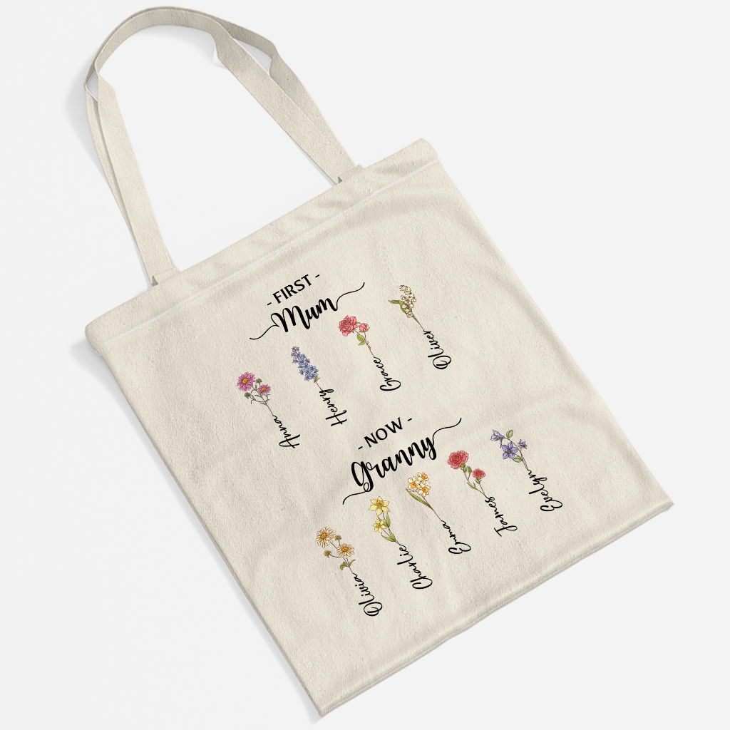 5040BUK2 personalised first_ mum now granny tote bag for grandma 5040bttna