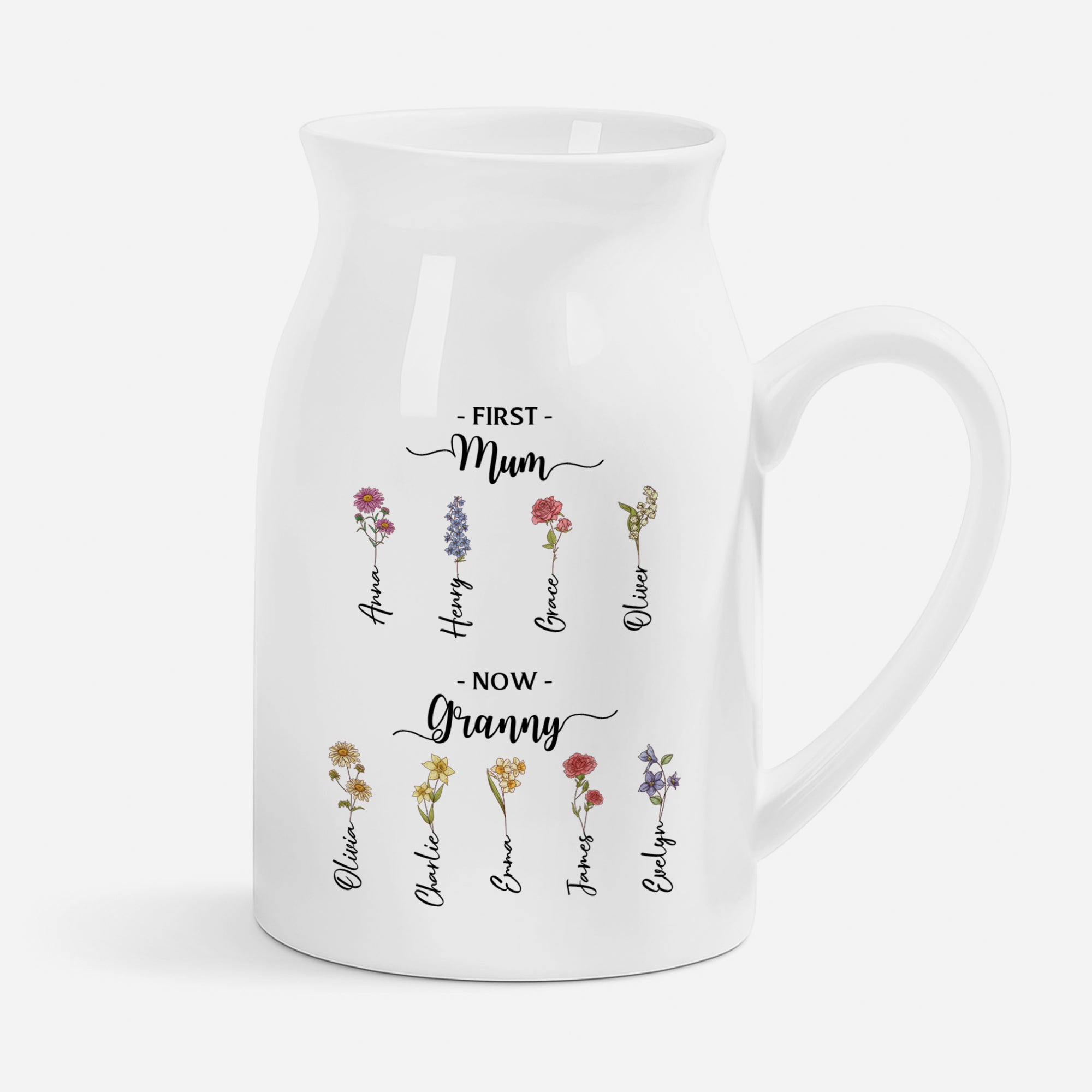 Personalised First Mum Now Grandma Flower Vase 商品缩略图