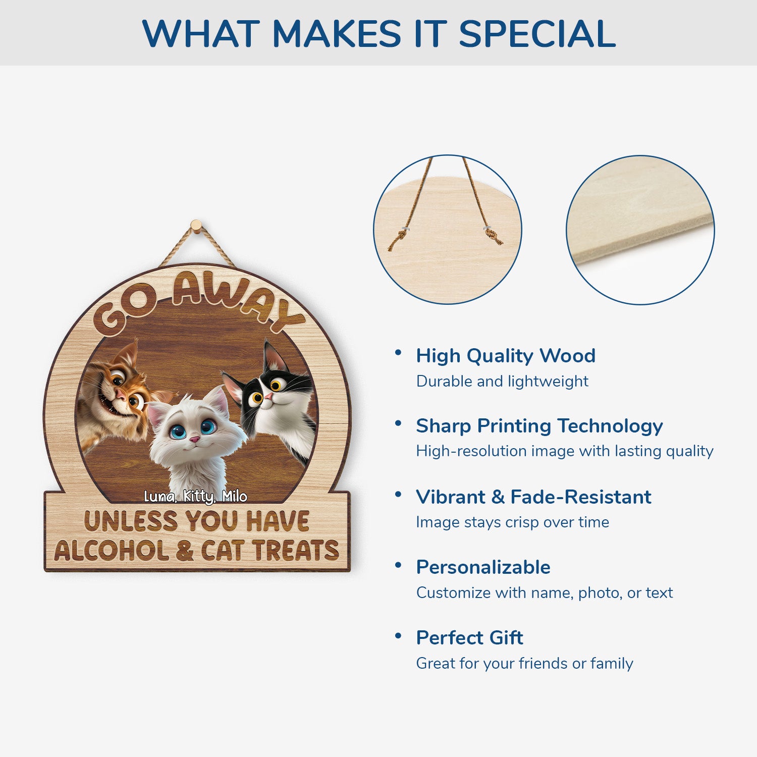 5044QUK4 custom go away wood sign_s funny gifts for cat owners 5044Q8YMD