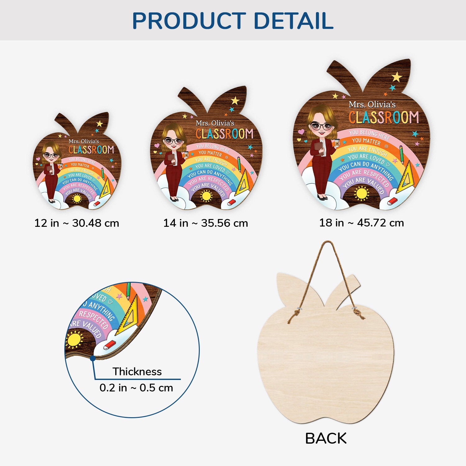 5053QUS3 custom wooded signs for classroom unique gifts for teachers 5053QT6MT