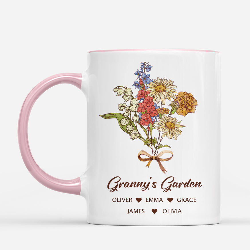 5083MUK2 grandmas garden coffee mug personalized gifts for mom grandma 5083M6LLA