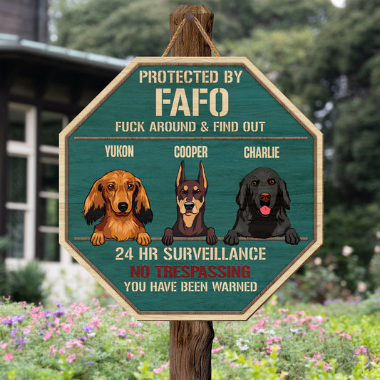 5087QUK2 custom dog gifts for owners funny no trespassing wood sign 5087QKYMC