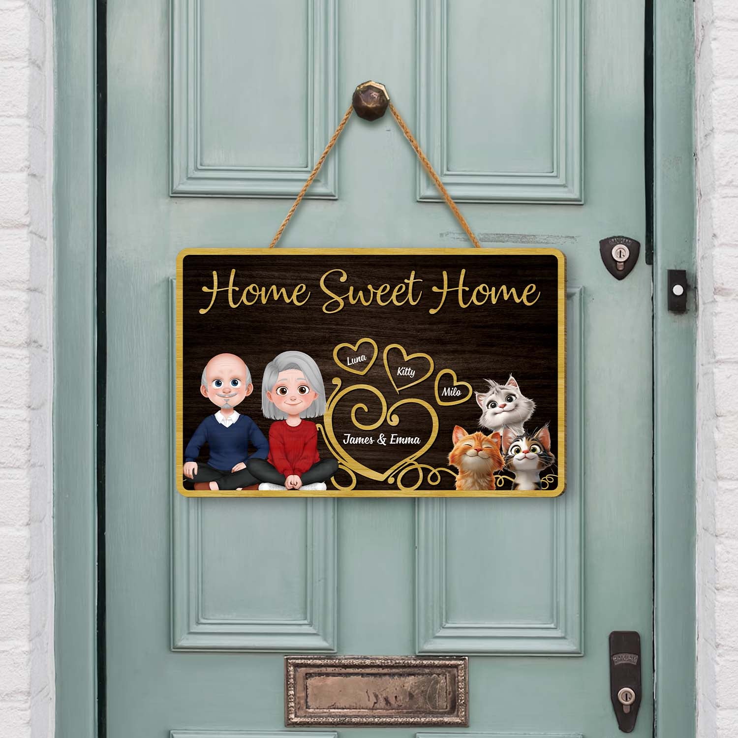 5090QUS2 custom cat gifts for couples home sweet home wood sign 5090QKMAD_f8fa81f6 967f 42d5 b5bb 0716f21067b1