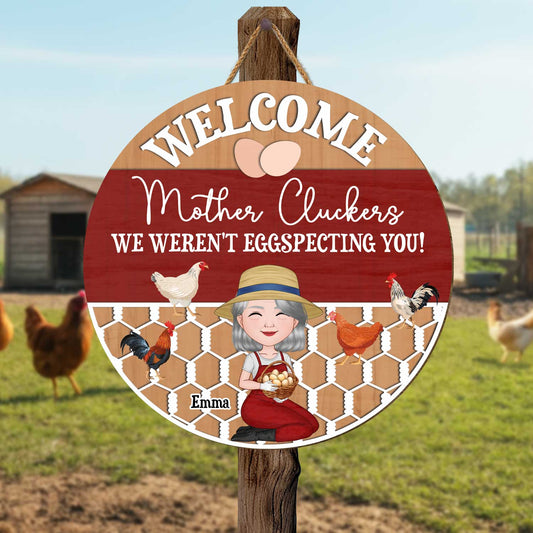 5108QUS2 funny personalized gifts for her chicken coop signs_ wood 5108QTKAA