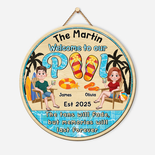 5132QUS1 custom wooden welcome signs_ for pool fun gifts for couple_ 5132QTQNG