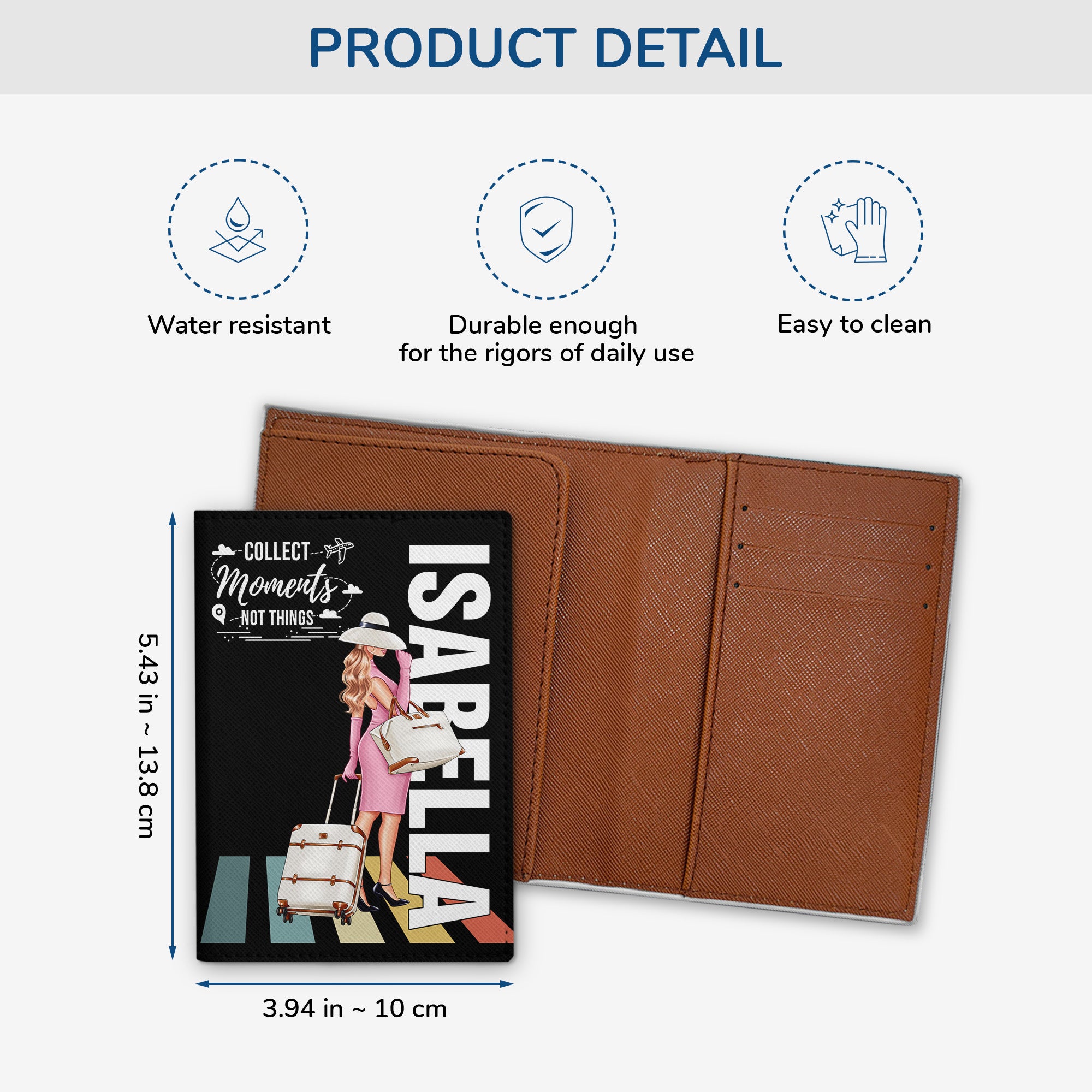 5136OUK3 personalized passport holder just a girl who loves traveling 5136O3LMA