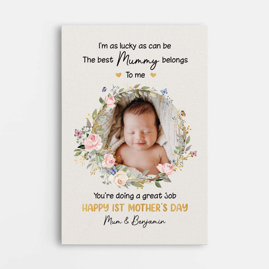 5139CUS1 custom photo canvas prints happy 1st mothers day gifts 5139C8UAA