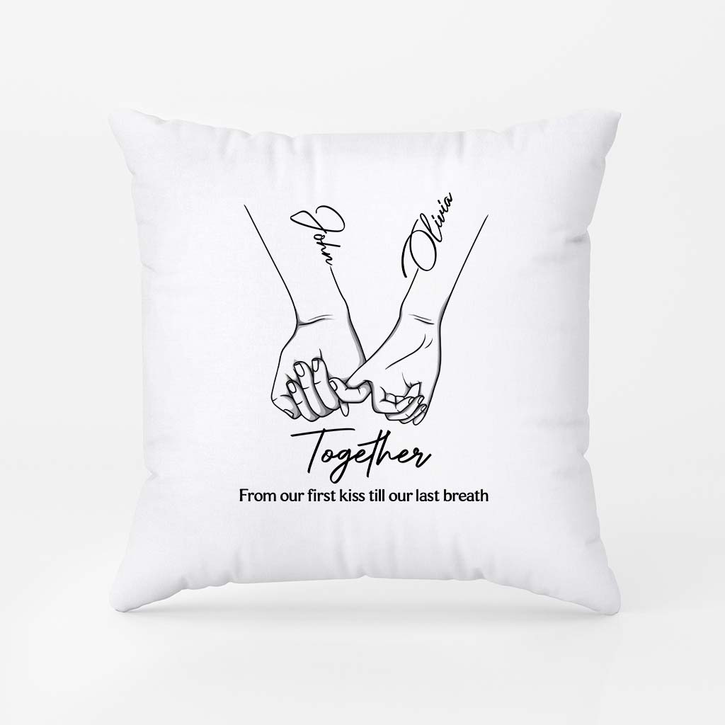 5150PUS1 personalized couple pillow from our first kiss to our last breath_ 5150PTLNG