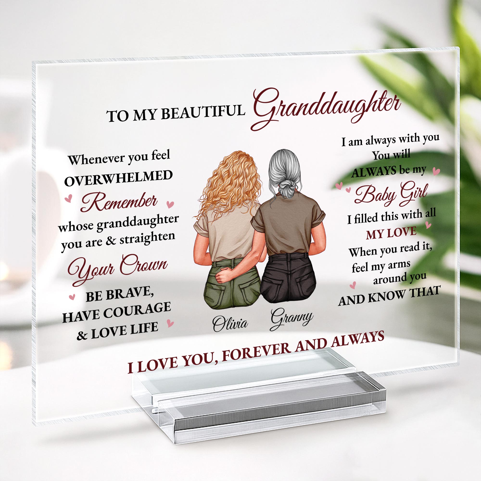 5182RUK2 custom acrylic plaque sentimental gifts for daughter from mom_ 5182R6ZAA