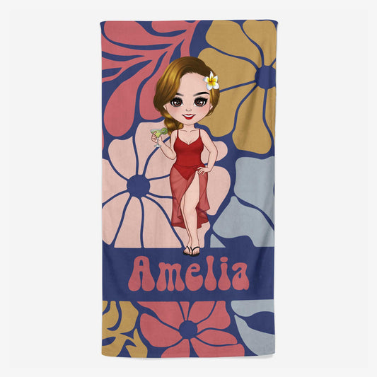 5187BUK1 custom beach towels summer holiday gifts for her 5187BKGAA