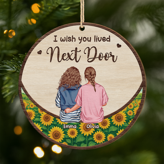5198OUK1 personalized 1 layered wood ornaments xmas gifts for female friends 5198O3ZZF