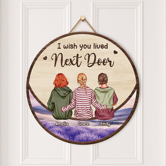 5198QUK2 personalized wooden signs i wish you lived next door gifts 5198Q3ZZF
