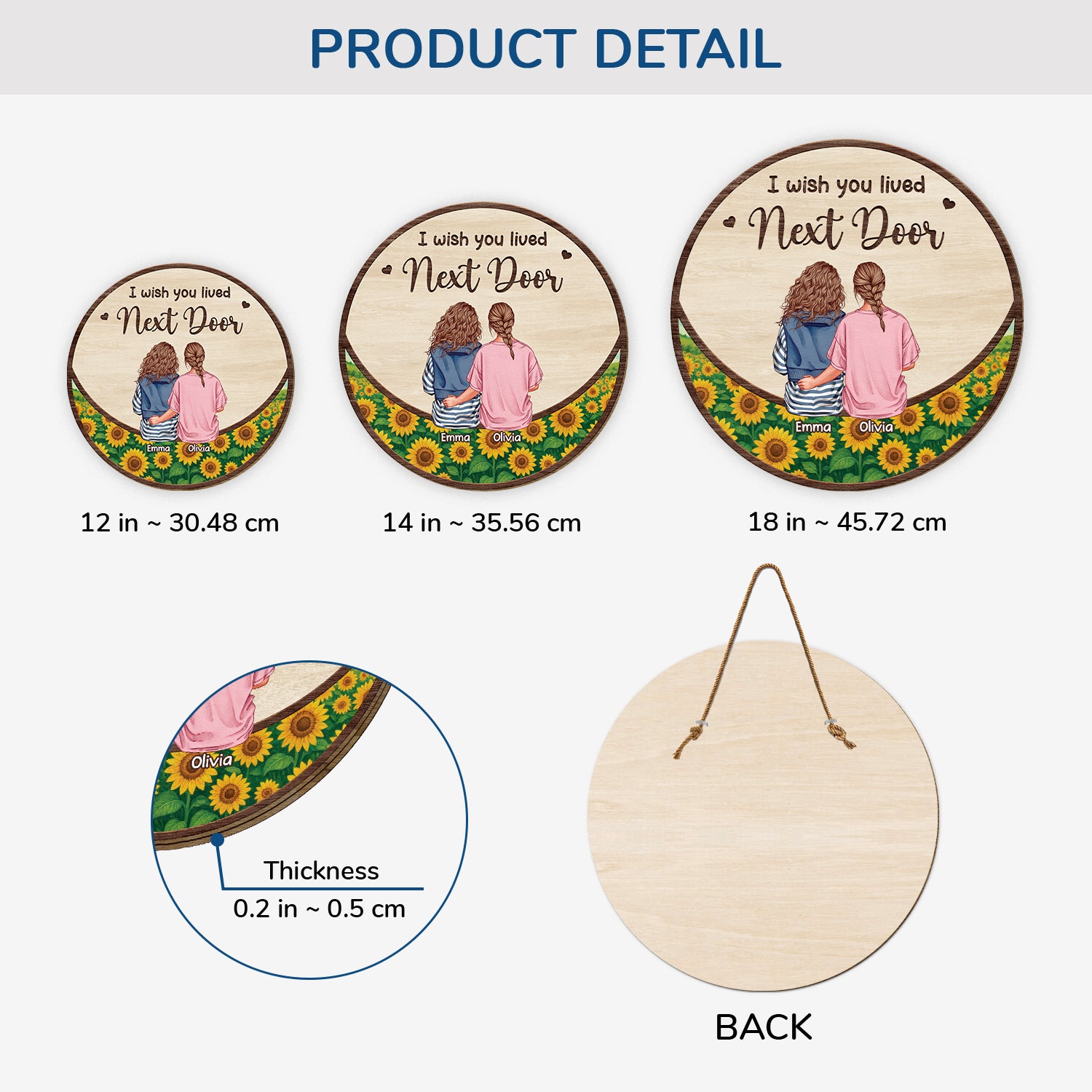5198QUK3 personalized wooden signs i wish you lived next door gifts 5198Q3ZZF