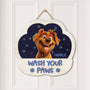 5214QUS2 custom gifts for dog lovers wash your paws wood signs  5214QK6NC