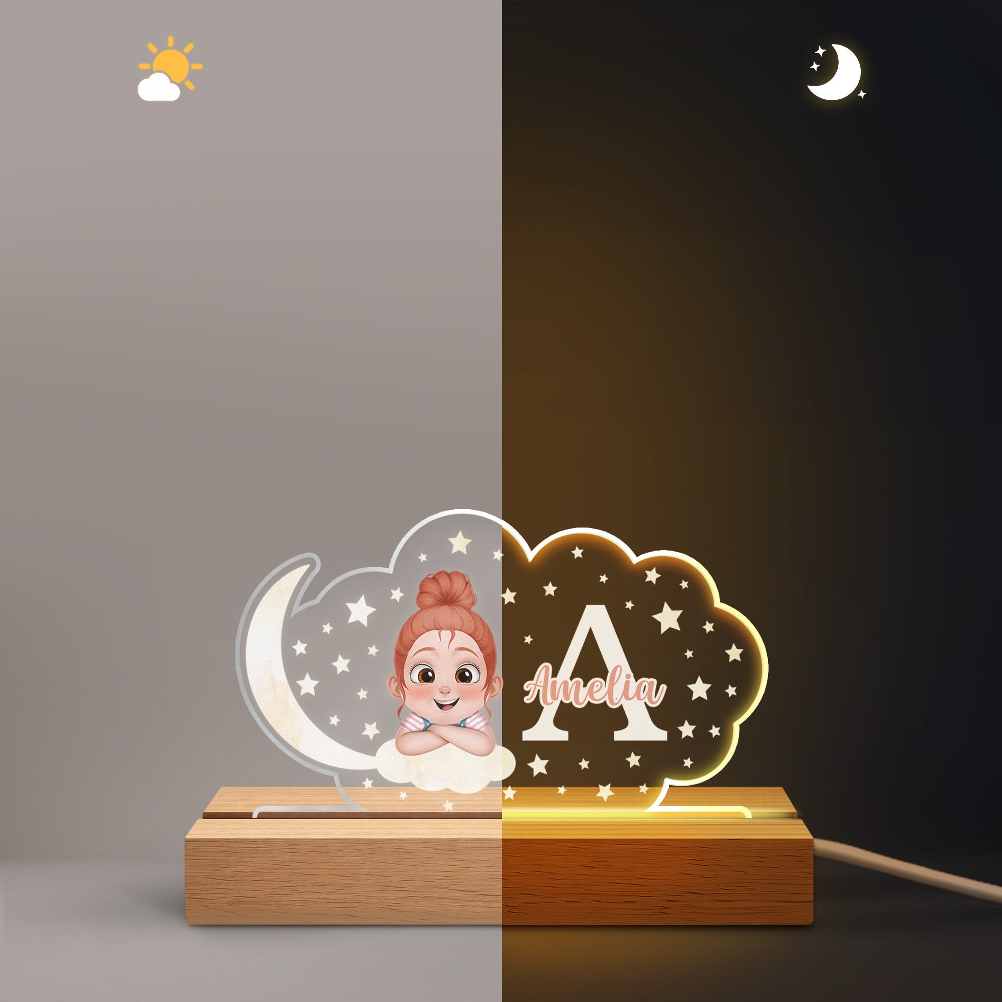 5230LUS5 personalized night light with names cute gifts for kids 5230LKFTK