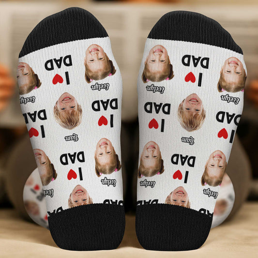 5315JUK2 personalised i love grandad socks with faces 5315jtiabs