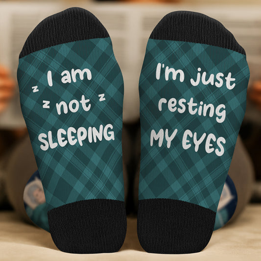 5320JUK2 custom socks im not sleeping im just resting my eyes socks 5320J3ZZB