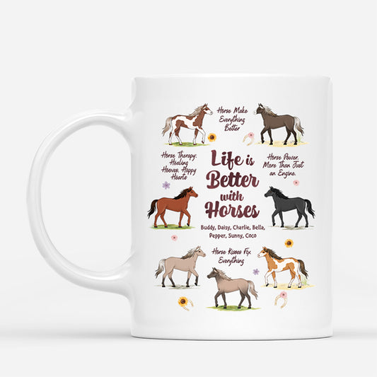 5326MUS1 personalized horse lover gifts life is better with horses mug 5326M6PZU_82fb0d08 0a5e 4d75 b1b6 f3853f95eaa8