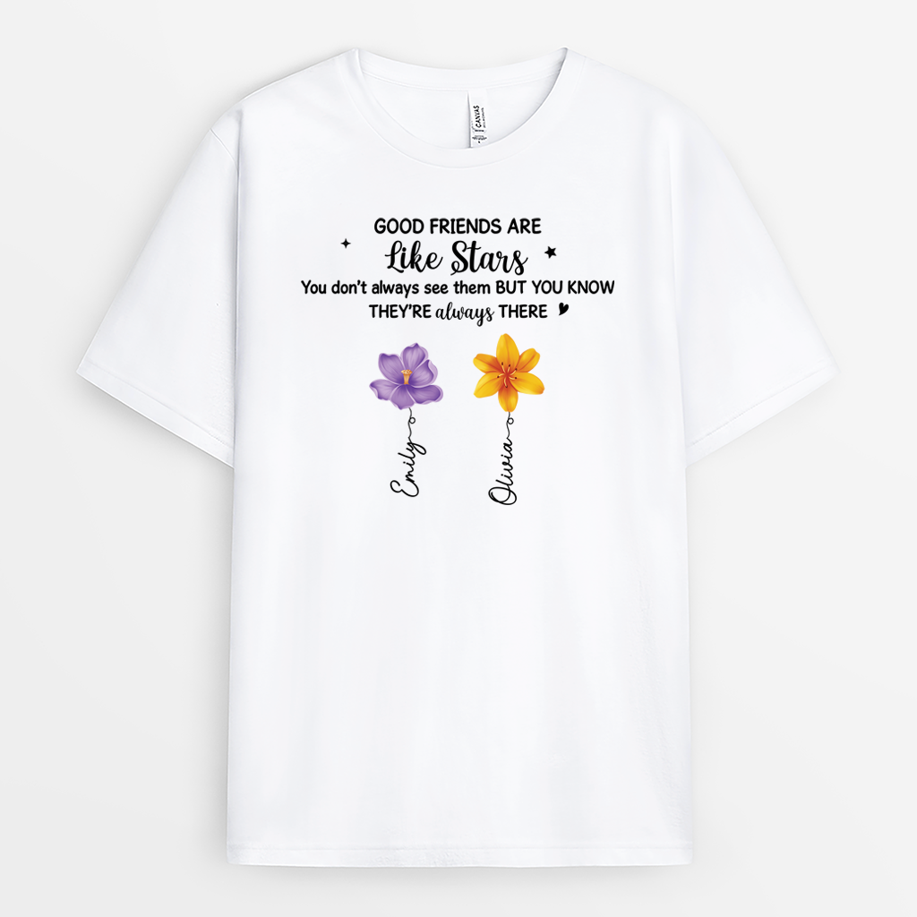 5342AUS1 personalized friends t shirt good friends are like stars gifts 5342AKV0F