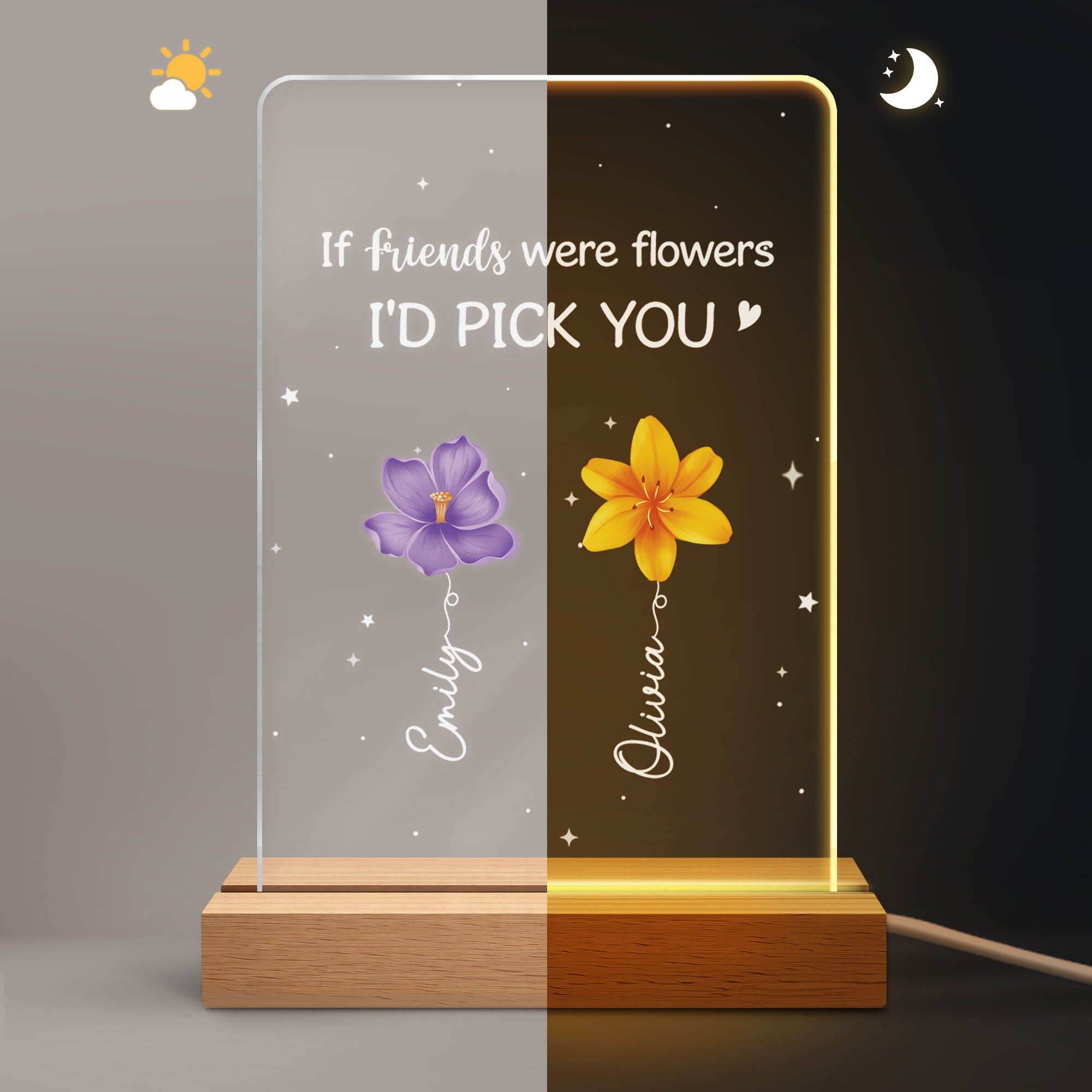 5342LUK1 personalsed good friends are like stars led night light 5342lcv0f_2