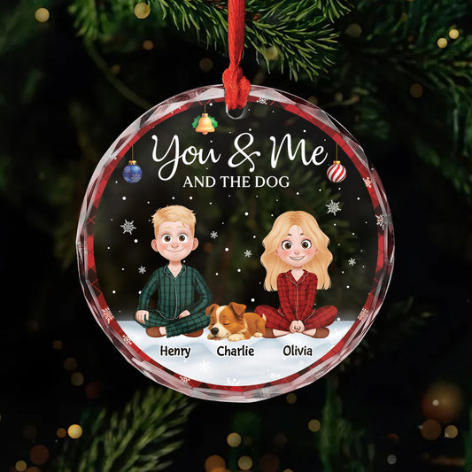 5360OUK1 personalized christmas gifts for couples dog glass ornaments_ 5360OKYZC