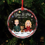 5360OUK1 personalized christmas gifts for couples glass cat ornaments_ 5360OKYZD