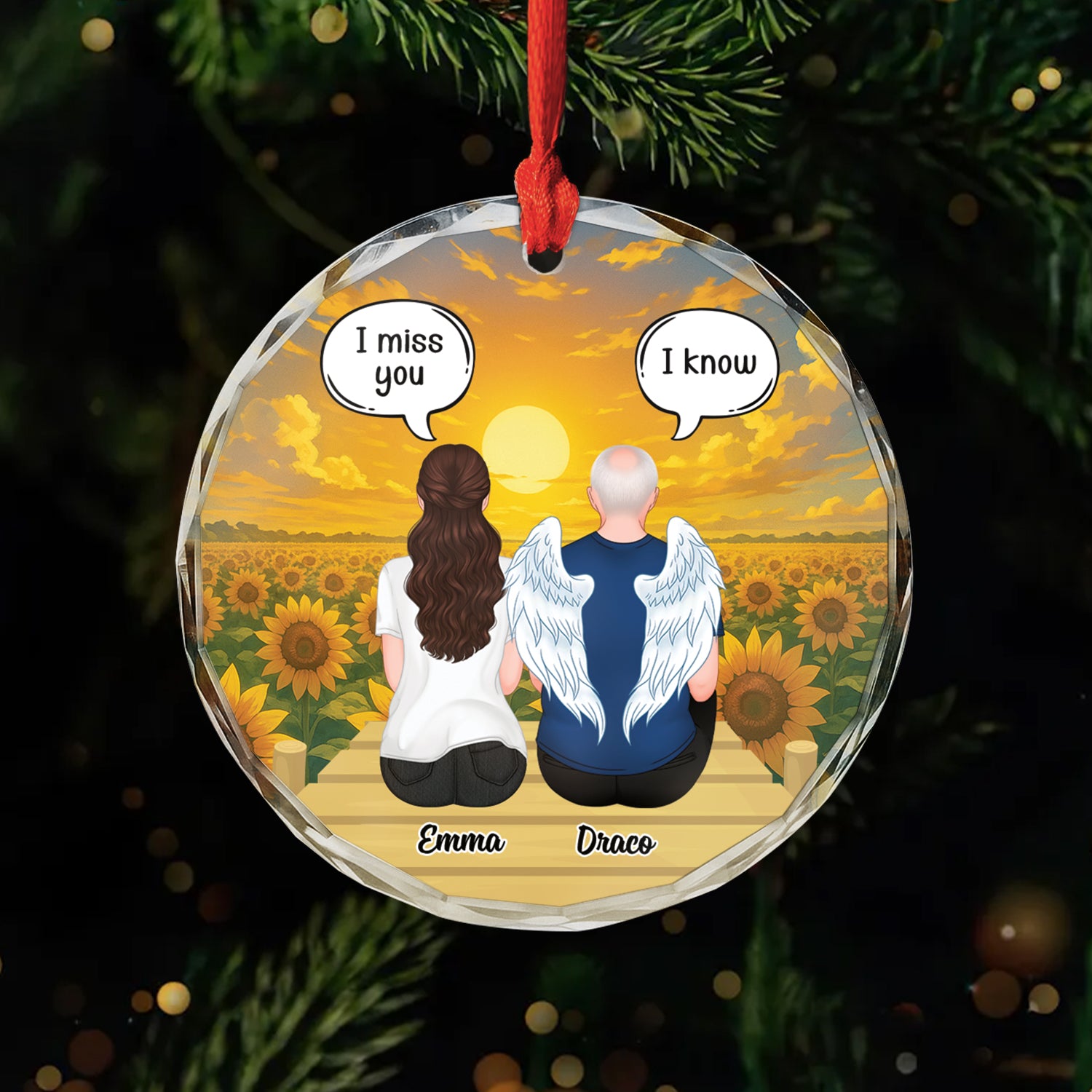 5366OUK1 personalized bereavement gifts_ glass christmas tree ornaments 5366O6GNB