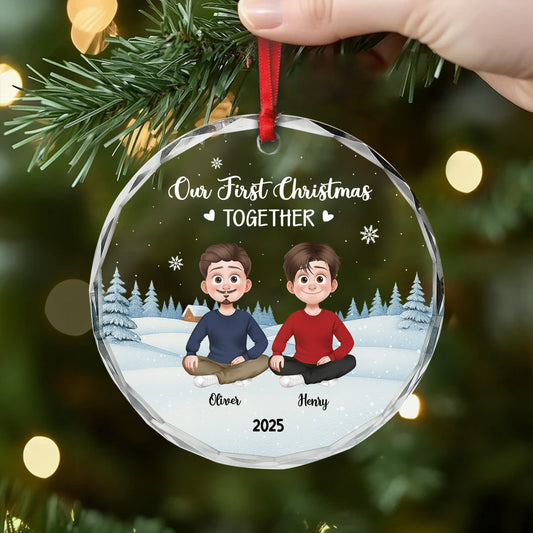 5398OUK2 custom couples gifts_ our first christmas together ornament 5398O3ZCG Copy