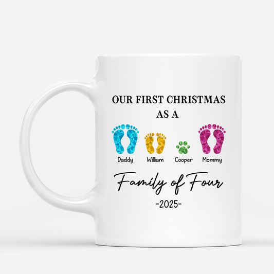 5401MUK1 personalized christmas mugs first christmas as a family of 4 5401M3ZQI