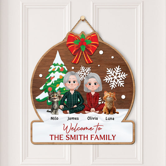 5409QUK2 personalized wooden family sign_ xmas gifts for cat lovers 5409QKZND