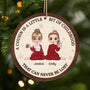 5422OUS1 custom 2 layered wooden ornament christmas gifts for cousins 5422O