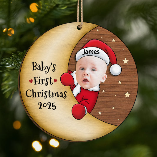 5433OUS1 custom 1 layered wood ornaments_ babys first christmas gifts 5433O8QNK