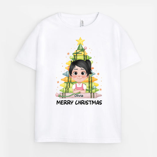 5436AUK1 personalized christmas gifts for kids merry christmas shirts  5436AKZMK