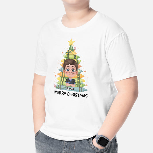 5436AUK2 personalized christmas gifts for kids merry christmas shirts  5436AKZMK