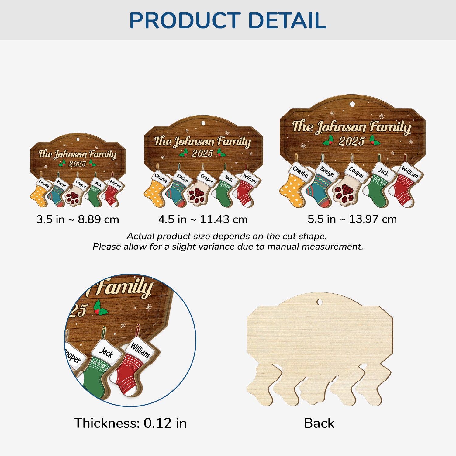 5454OUS3 custom family christmas gifts 1 layered wood stocking ornament 5454OTQCI_3b1e6ca7 4011 40c9 8bc5 4d756699015a