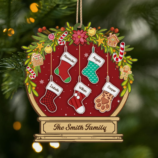 5455OUS1 personalized xmas gifts for family 2 layered wood ornaments_ 5455OTQQI