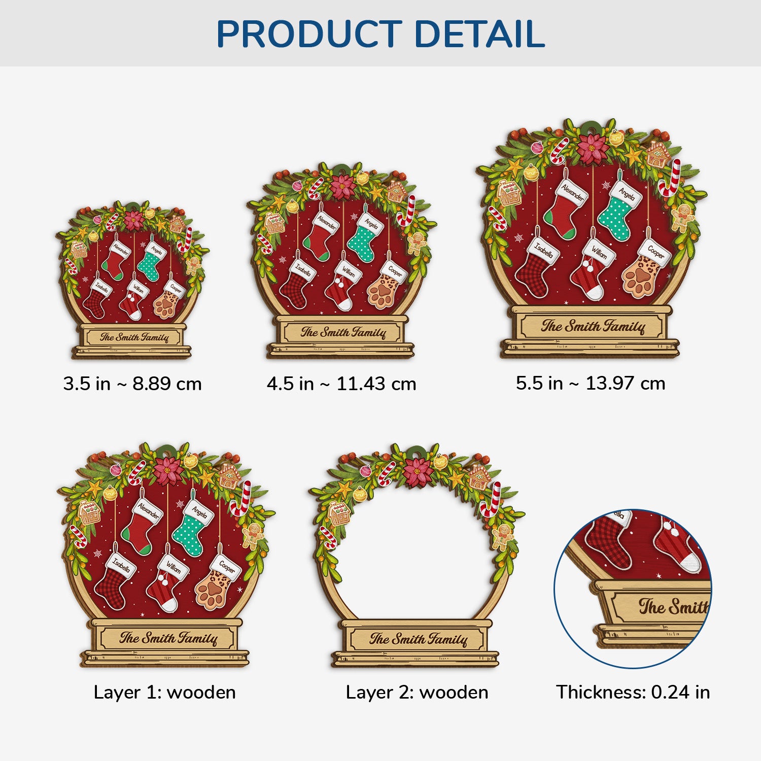 5455OUS3 personalized xmas gifts for family 2 layered wood ornaments_ 5455OTQQI