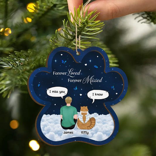 5471OUK2 personalized dog memorial gifts 2 layered wood ornaments 5471O3YMC