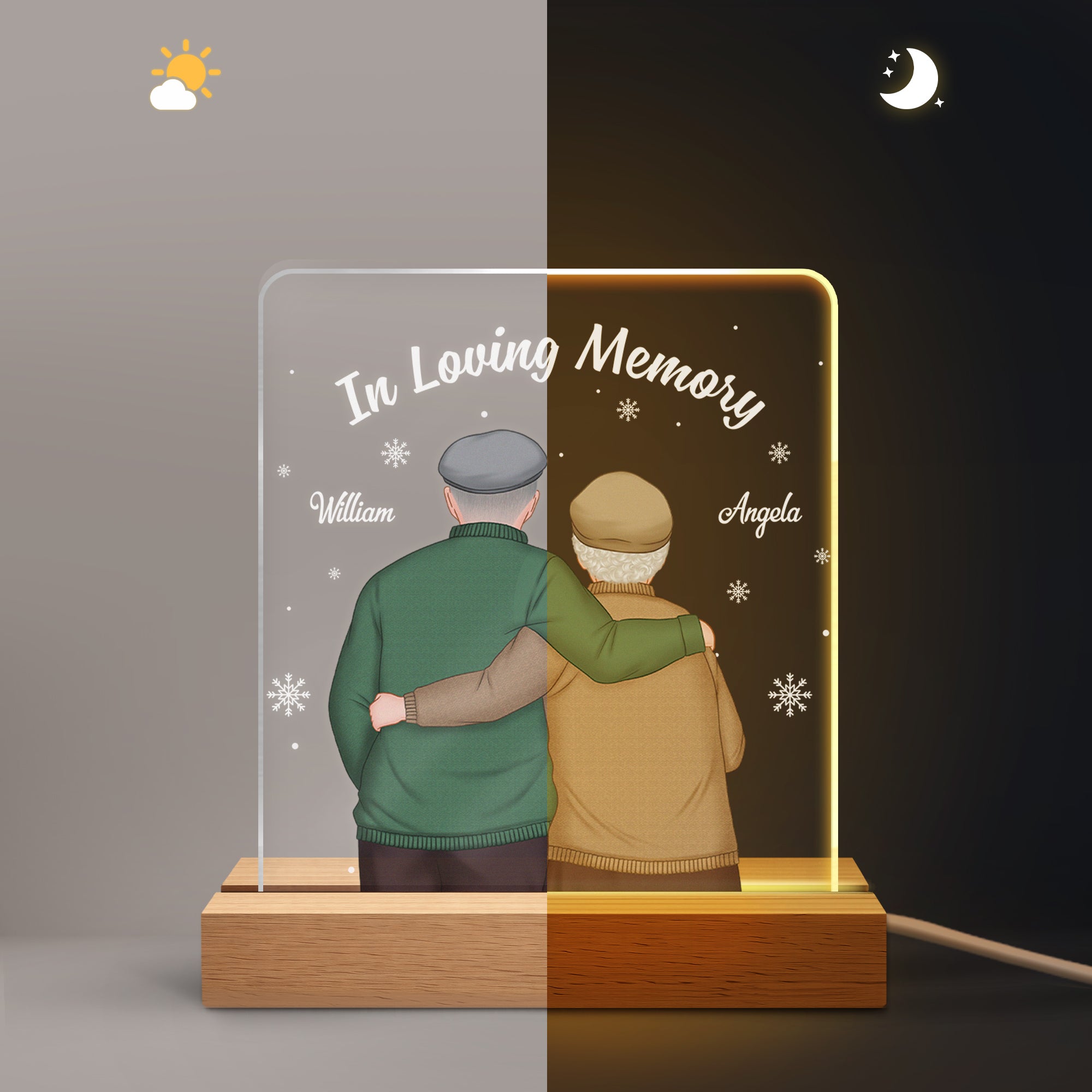 5482LUK2 personalised in loving memory photo night light for couples 5482ltpcg
