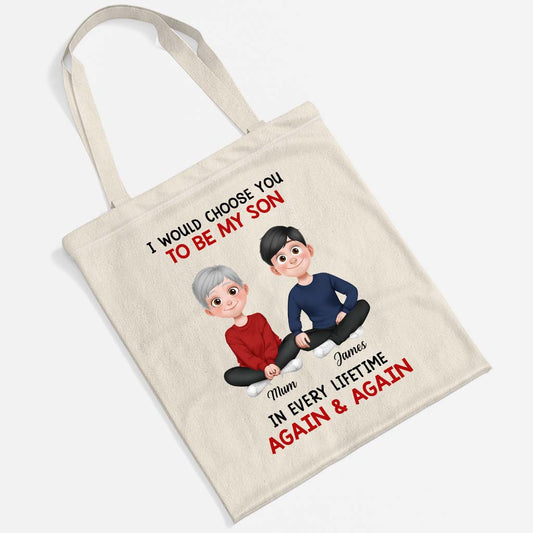 5545BUK2 personalised i would choose you in every lifetime tote bag for daughterson 5545b8laa