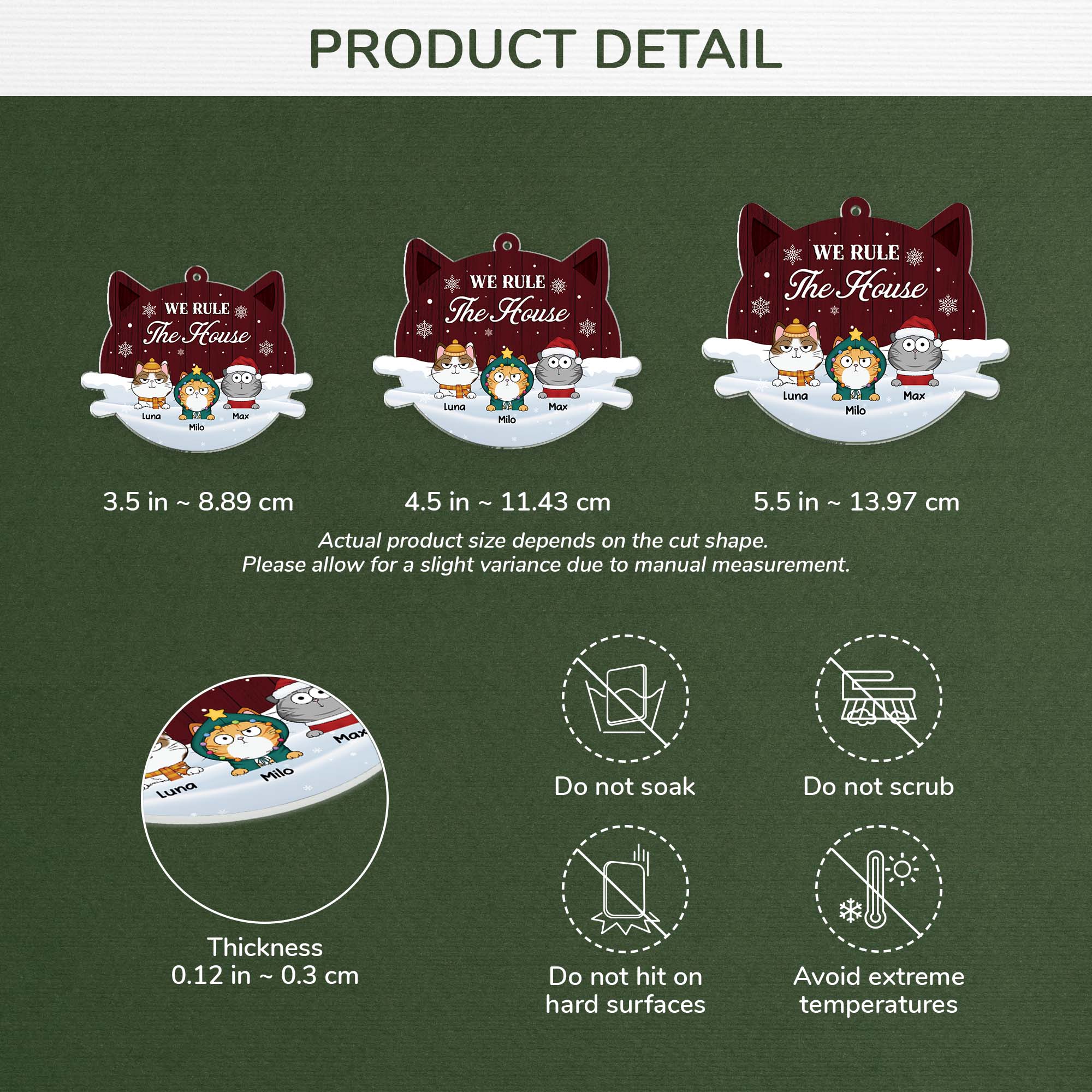 5604OUK3 personalized acrylic ornaments christmas gifts for cat lovers 5604O3YTD