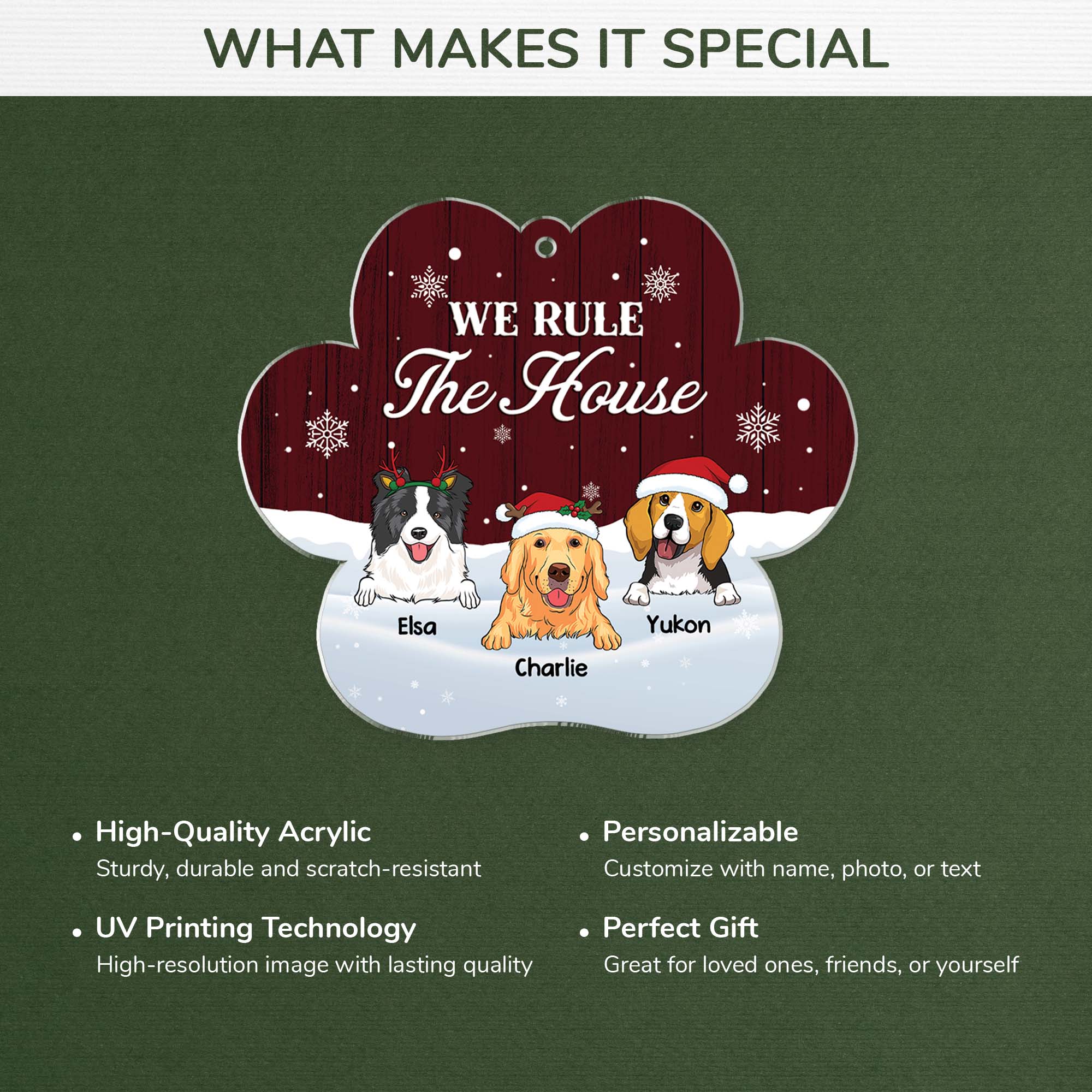 5604OUK4 personalized acrylic ornaments christmas gifts for dog lovers 5604O3YTC