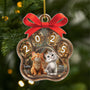 5613OUK1 custom xmas gifts for cat lovers acrylic paw print ornament_ 5613O3LMD