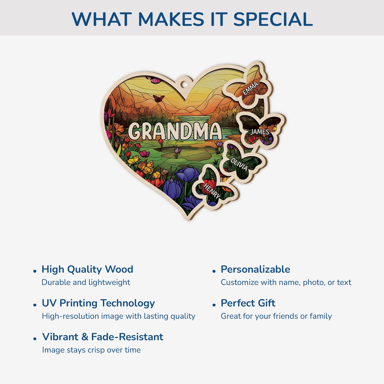 5614OUS4 personalized gifts for grandma 1 layered wooden ornaments_ 5614O8KNA