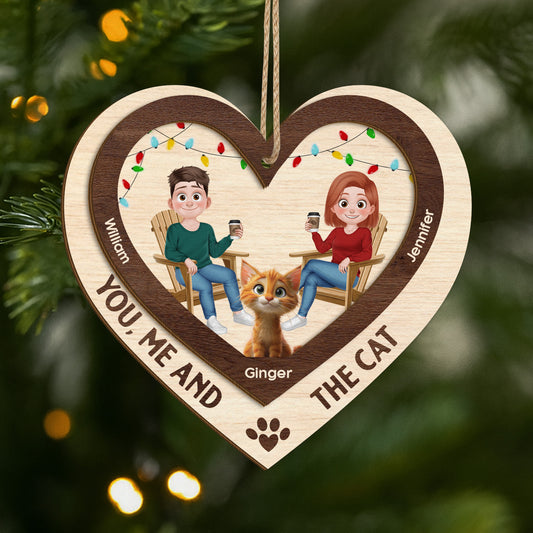 5620OUK1 personalized 2 layered wood ornament gifts for cat parents 5620O8ZAD