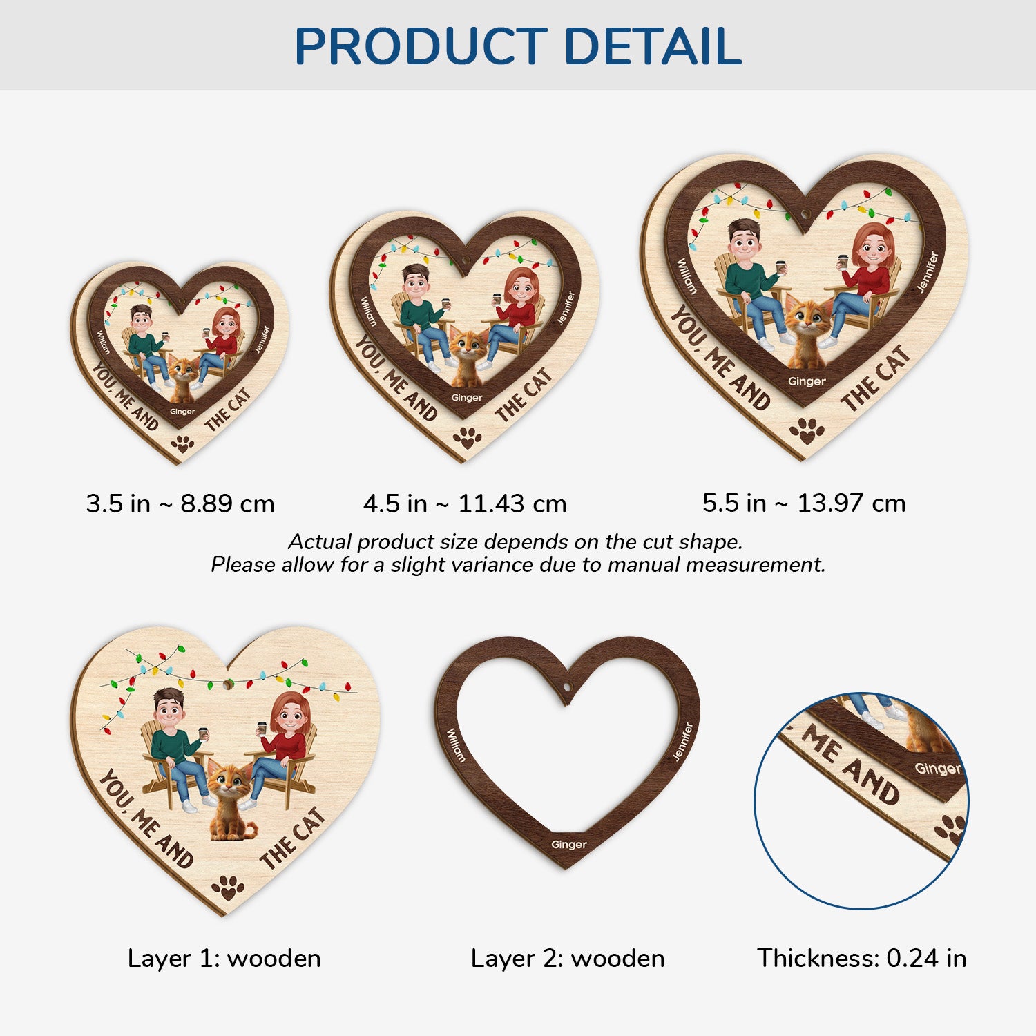 5620OUK3 personalized 2 layered wood ornament gifts for cat parents 5620O8ZAD