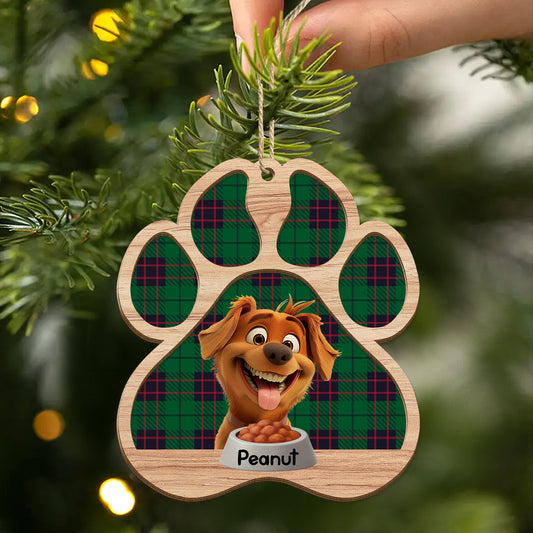 5629OUS2 personalized dog gifts for humans 2 layered wood xmas ornaments 5629O8MZC
