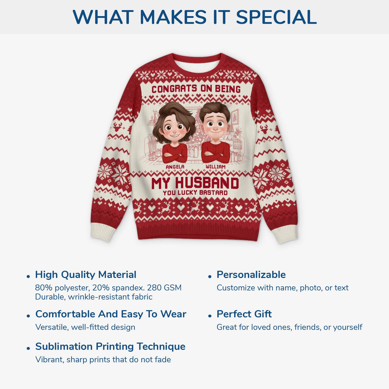 5667WUS5 personalized husband gifts funny ugly christmas sweater couples 5667W6QQG