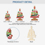 5676OUS3 custom 1 layered wood ornament with names family christmas gifts 5676OTQTI