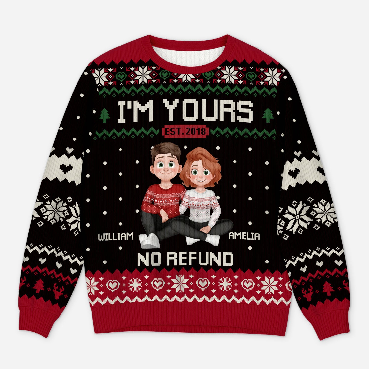 5701WUK1 personalized ugly christmas sweaters for couples with photos 5701W3ZQG